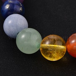 Chips and Round Chakra Natural Gemstone Beaded Stretch Bracelets&nbsp;BJEW-JB01990-02
