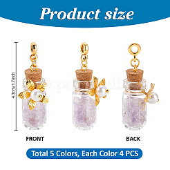 20Pcs Glass Bottle European Dangle Charms&nbsp;PALLOY-PH01837