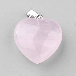 Natural Rose Quartz Pendants&nbsp;G-S219-16F