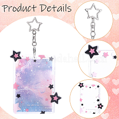 2Pcs 2 Colors Acrylic Name Card Holders&nbsp;AJEW-BM0001-35