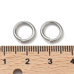 変色しにくい304ステンレススチール製オープン丸カン  丸く切ったのこぎり  ステンレス鋼色  10x1.5mm  15ゲージ  内径：7mmr  穴：7mm&nbsp;X-STAS-R065-43