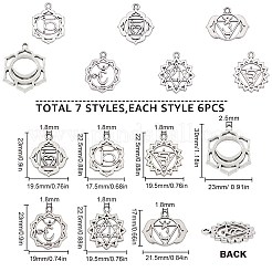 Tibetan Style Alloy Pendants&nbsp;TIBEP-SC0001-46AS-RS