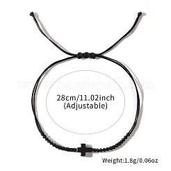 3Pcs Synthetic Stone Cross Braided Cord Adjustable Bracelet Sets&nbsp;CC2534-2