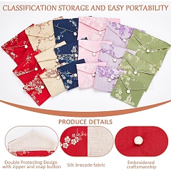 18Pcs 18 Styles Chinese Style Floral Cloth Jewelry Storage Pouches&nbsp;AJEW-NB0005-75