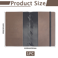 PUレザーブックカバー  長方形のブックラップ  キャメル  326x219mm&nbsp;AJEW-WH0709-446B