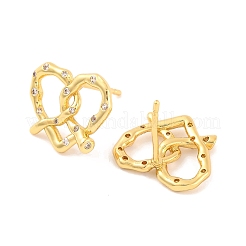 Brass Stud Earrings for Women&nbsp;EJEW-U015-22G-01