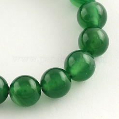 Round Natural Green Onyx Agate Beads Strands&nbsp;G-S119-03-8mm