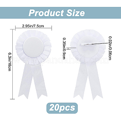 Award Ribbon Shape Tinplate Badge Pins&nbsp;LS-JEWB-WH0035-01A