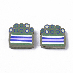 手作り樹脂クレイカボション  カラフル  9~10x9~10x1.5~2mm  約4000~5000個/1000g&nbsp;CLAY-S091-038