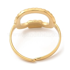 304ステンレススチール製中空楕円オープンカフリング女性用  18KGP本金メッキ  内径：17.2mm&nbsp;STAS-D085-10G