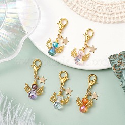 Angel Glass Seed Beads Pendant Decorations&nbsp;HJEW-MZ00108