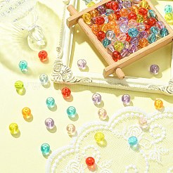 透明なアクリルビーズ  ラウンド  ミックスカラー  8x7mm  穴：2mm  約100個/27g&nbsp;MACR-YW0002-72C