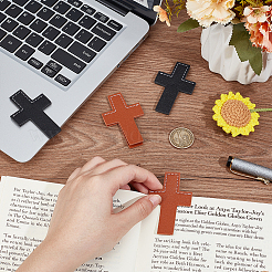 4Pcs 2 Colors Leather Bookmarks&nbsp;AJEW-CP0003-82A