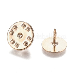 真鍮製バタフライクラッチピンバック  ラペルピンバック  ライトゴールド  8x11.5x6mm  穴：1.2mm  ピン：1mm  50セット /バッグ&nbsp;KK-Z003-01LG