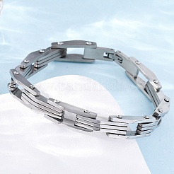 304 Stainless Steel Link Chain Bracelets for Women Men&nbsp;BJEW-R018-08P