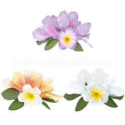 3Pcs 3 Colors Cloth Alligator Hair Clips&nbsp;OHAR-CN001-04