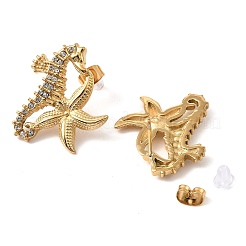 304 Stainless Steel Rhinestone Stud Earrings for Women&nbsp;STAS-Z101-09G