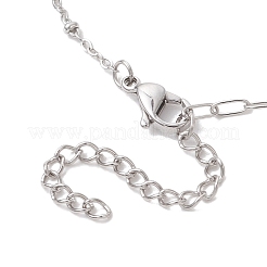 304 Stainless Steel Paperclip Chain Satellite Chain Bracelet Making&nbsp;BJEW-JB13070-02