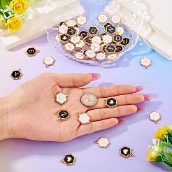 52Pcs 2 Colors Alloy Enamel Pendants&nbsp;ENAM-TA0002-97B