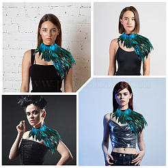Gothic Style Natural Feather Cape&nbsp;AJEW-WH20067-017A