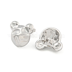 Non-Tarnish Bear 304 Stainless Steel Ear Studs&nbsp;EJEW-L290-018P