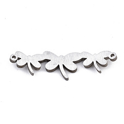 変色しない304ステンレススチールリンクコネクター  レーザー切断  トンボ  ステンレス鋼色  8.5x30.5x1.5mm  穴：1mm&nbsp;STAS-T059-15P