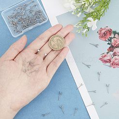 100 Pcs 5 Styles 304 Stainless Steel Stud Earring Findings&nbsp;STAS-UN0022-10P