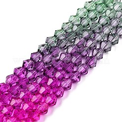 Gradient Color Baking Paint Glass Bead Strands&nbsp;X1-DGLA-A039-T2mm-A09