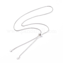304 Stainless Steel Rolo Chains Necklace&nbsp;NJEW-JN03811