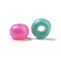 不透明色光沢ガラスシードビーズ12/0個  丸い穴  ラウンド  カラフル  1.8~2x1.3~1.5mm  穴：0.7mm  約56250個/ポンド&nbsp;SEED-A030-09D