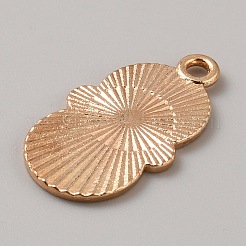 亜鉛合金エナメルペンダント  ライトゴールド  人形  23.5x13x1.4mm  穴：1.5mm&nbsp;FIND-WH0260-07C-LG