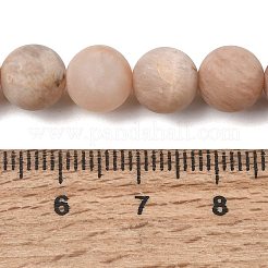 天然石サンストーンビーズ連売り  艶消し  ラウンド  8mm  穴：0.8mm  約48個/連  15.55''（39.5センチメートル）&nbsp;G-J372-05-8mm-A