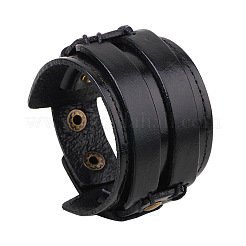 Cowhide Cord Wide Cord Bracelets&nbsp;BJEW-P0001-11B
