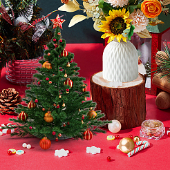 DIY クリスマス花瓶フィラー  プラスチックパールを含む  樹脂カボション  ポリマークレイビーズとカボション  ホイルフレークとアクリルビーズ  ミックスカラー  6mm&nbsp;DIY-SC0021-85