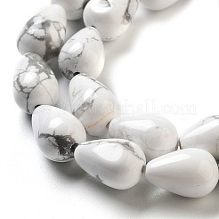 天然石ハウライトビーズ連売り  ティアドロップ  12x8mm  穴：1.2mm  約33~34個/連  15.16~16.54''（38.5~42センチメートル）&nbsp;G-B106-A26-02