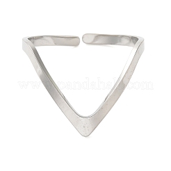 変色しない304ステンレススチール製オープンカフリング（女性用）  ステンレス鋼色  1.8mm&nbsp;RJEW-N048-04P