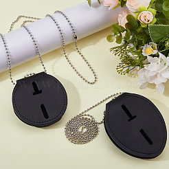 2Pcs 2 Styles Imitation Leather Badge Holder&nbsp;AJEW-HS0001-37