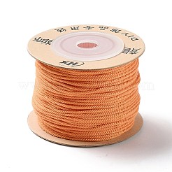 ポリエステルツイストコード  ラウンド  DIYのジュエリーには  砂茶色  1.2mm  約38.28ヤード（35m）/ロール&nbsp;OCOR-G015-01B-03