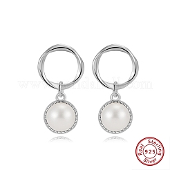 925 Sterling Silver Dangle Stud Earrings&nbsp;EJEW-D326-01P