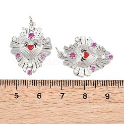 Brass Micro Pave Cubic Zirconia Pendants&nbsp;CU-CBA7E9C-10A-P
