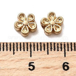 合金ビーズ  花  カドミウムフリー＆ニッケルフリー＆鉛フリー  長持ちメッキ  マットゴールドカラー  6.5x7x3.5mm  穴：1.2mm&nbsp;FIND-D306-01B-MG