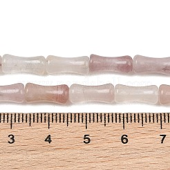 天然のバイオレットストロベリークォーツビーズの連  竹の共同  12x5mm  穴：1.2mm  約37個/連  14.96''（38センチメートル）&nbsp;GG-CBAEB22-A02-01