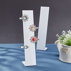 アクリルヘアピンディスプレイスタンド  長方形  ホワイト  2x1-5/8x8インチ（5.1x4x20.4cm）&nbsp;ODIS-WH0009-02A