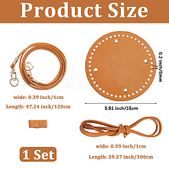 1 Bag DIY Round-shaped Bucket Bag Making Kits&nbsp;PURS-CL0001-09A