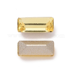 ガラスラインストーンカボション  ポインテッドバック＆シルバーバックメッキ  長方形  黄水仙  7x3x2mm&nbsp;GGLA-P002-10A-04