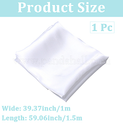 1mのポリエステルガーゼ生地  服装アクセサリー  ホワイト  1500mm&nbsp;DIY-CY0002-46A