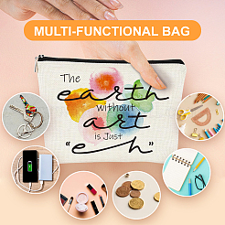 Double Sided Printed Polyester Makeup Zipper Bags&nbsp;AJEW-WH0607-004