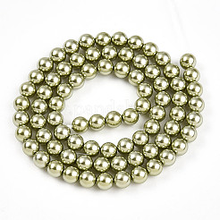Baking Paint Pearlized Glass Pearl Bead Strands&nbsp;HY-N002-5mm-A07