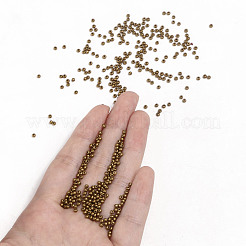 12/0 FGBグレードAラウンドガラスシードビーズ  焼き付け塗料  ダークチソウ  2.3x1.5mm  穴：1mm  約48500個/ポンド&nbsp;SEED-N001-A-1038