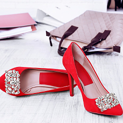 1 Pair Alloy & Rhinestone Shoe Decorations&nbsp;FIND-AN0001-11B